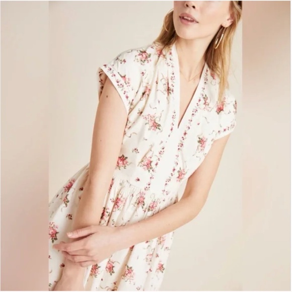 ⭐️Cecily Poplin Picnic Hipster Boho Elegant Classy Chic Party Coquette Art Dress - Picture 4 of 5